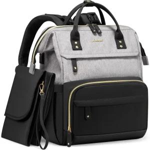 LOVEVOOK 기저귀 가방 백팩 교환대 포함 베이비 백 엄마 아빠를 위한 대형 남아 및 여아용 방수 가죽 머미