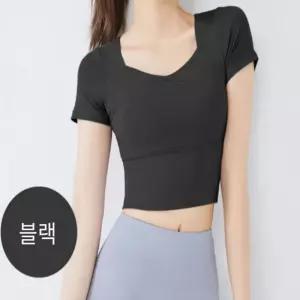 여성 내장브라탑 스포츠웨어 블랙 운동복 요가 헬스 여자크롭 브라