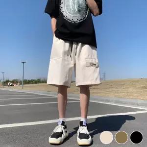 남성 와이드핏 빅주머니 편안한 허리밴딩 면 반바지남자여름옷 편한 숏팬츠 포켓 조거 슬렉스 밴반 치마 밴