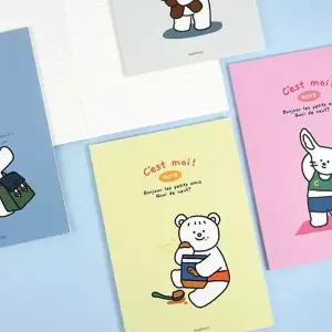 스케치미니수첩 파스텔 컬러 12p 캐릭터 문구공책