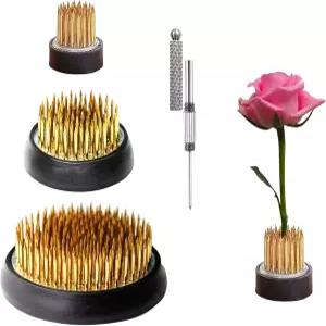 4 /세트 꽃개구리 꽃꽂이 대만 일본 이케바나 켄잔 도구 2in1 핀 개구리 스트레이트닝 꽃꽂이1.02인치