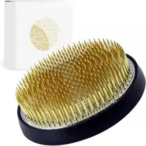 와자쿠라 이케바나 켄잔 일본 꽃꽂이 일본산 핀 개구리 원형 31 /4 80mm 황동