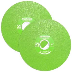 조루나 4인치 암석 슬래브 연삭 디스크 1.2인치 다이아몬드 초광폭 평평한 절단 조각 1mm 얇은 유리 2개