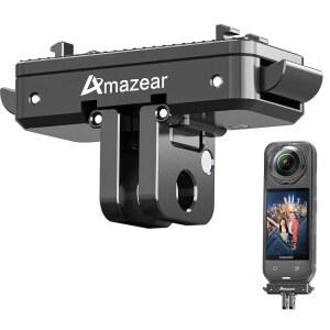 Insta360 X5 X4 에어 액세서리용 AMZEAR 금속 마그네틱 퀵 릴리즈 마운트, Insta 360 X5 / Ace Pro 2 알루미늄 합금 QR 어댑터(고프로 및 1/4