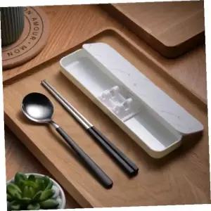 [골드스마일]숟가락세트 쿠킹홈 휴대용 수저 2세트(화이트+화이트) 도시락