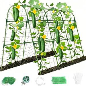 아이펜드 가든 오이 트렐리스, 야외 식물 등반을 위한 48x48인치 U자형 토마토, 완두콩, 애호박, 포도채소 스쿼시를 지지대