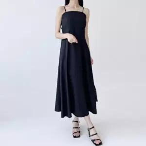 원피스 해변 블랙 롱원피스 나시 휴가 크로스 (WFKEO6R)