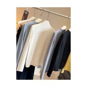 여자 폴라 티 셔츠 반 캐시미어라이크 긴팔 소프트한 가을 겨울 이너탑 덧장 ST4