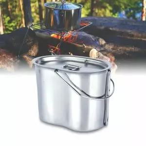 야외라면냄비 야외 등산낚시용반합 등산 스텐군용반합 라면냄비