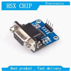 MAX3232 RS232-TTL 직렬 포트 변환기 모듈 암 DB9 커넥터 깜박임 보드