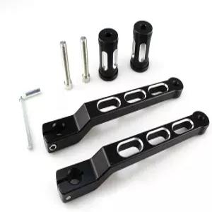 포레토르 모터사이클 힐 토 기어 변속 레버 + 할리 FL 소프트테일용 페그 교체 일렉트라 글라이드 로드 킹