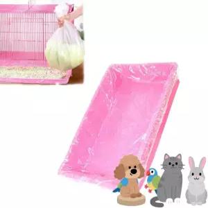 60Pcs 대형 토끼 케이지 라이너 일회용 가방 37인치 X 22인치 고슴도치 기니피그 페럿 새와 작은 동물 투명