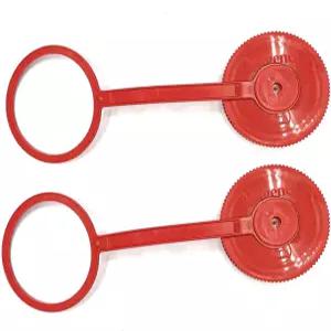 32온스 와이드 입 물병 뚜껑 교체용 빨간색 루프 상단 뚜껑(2팩) - 및 48온스 물병과 호환되는