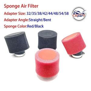 [호환품]32mm 스트레이트 넥 폼 에어 필터 스폰지 클리너 바이크 오토바이 스쿠터 먼지 핏 자전거 레드 Kay