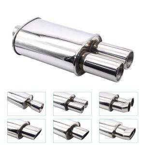 [호환품]스테인레스 스틸 자동차 배기 머플러 파이프 레이싱 스포츠 테일 시스템 터보 사운드 부스트 팁 63