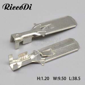 50-500Pcs 9.5mm 스플 라이스 와이어 터미널 압착 단자 커넥터 DJ612-9.5x1.2C 용 자동 전기 주석 도금