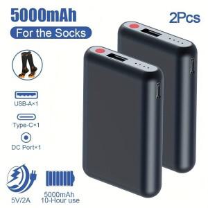 5000mAh 모바일 파워 미니 소형 휴대용 배터리 팩 발열 양말 조끼 스카프 장갑 벨트 온열 패치용 USB DC 출