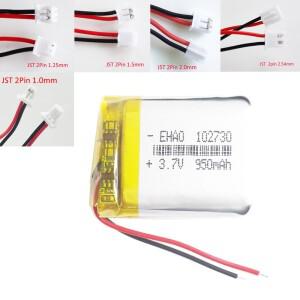 리튬 폴리머 LiPo 충전식 배터리 102730 Mp3 GPS 스마트 워치 스피커 블루투스 LED 조명 녹음기 3.7V 950mA