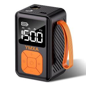YMXA 150 PSI 미니 자전거 펌프 u2013 자동 정지 및 디지털 게이지, 로드 바이크용 타이어용 에어 펌프, 산악 자전거, 스포츠 볼 휴대용 고압