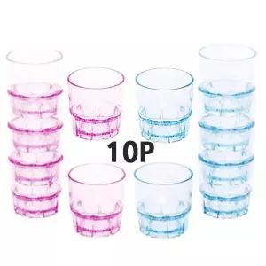 다회용 투명 소주잔 10P 야외용 행사용 캠핑용 일회용컵 투명컵 일회용식기