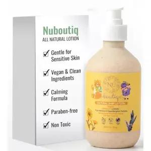 유기농 비건 베이비 로션 - 부드러운 수분 공급을 위한 금잔화 및 라벤더, 수면 시간 수분, 신생아 및 모든