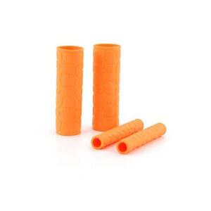 4Pcs 미끄럼 방지 고무 그립 장갑 오토바이 핸들 커버 범용 열 수축 슬리브