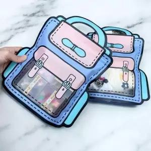 지퍼백 구디백 포장지 블루 대