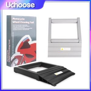 [호환품]바이크 오토바이 타이어 청소 스탠드 알루미늄 휴대용 휠 체인 깨끗한 윤활 선반 내구성 롤러 램프