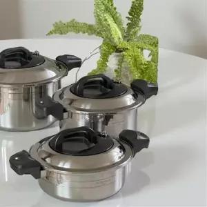 저압 냄비 압력솥 저압압력솥 멀티쿡 스텐냄비 스텐찜기 7L + 울트라콤보 통7중 팬 28cm 증정