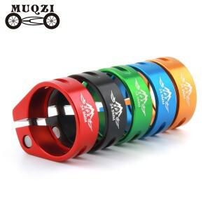 MUQZI 자전거 시트 포스트 클램프 31.8mm 34.9mm 퀵 릴리스 MTB 도로 고정 기어 CNC 알루미늄 스틸
