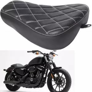 구디템 모터사이클 드라이버 라이더 솔로 시트 쿠션 할리 스포츠스터 포 에이트 XL1200 883 72 48 블랙
