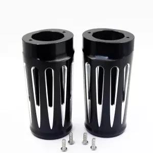 상부 포크 부츠 슬라이더 커버 빌렛 블랙 알루미늄 CNC 서스펜션 슬리브 보호 쉘 - 할리 투어링 로드