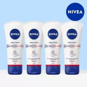 니베아 SOS 케어 핸드 튜브 75ml 4개