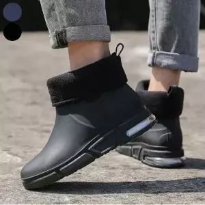 남자 방한 고무장화 스노우부츠 겨울 레인부츠 기모