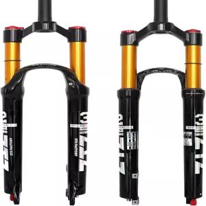 ZTZ 26/27.5/29 인치 MTB 에어 서스펜션 포크 120mm 여행 리바운드 조정 1 1/8 스트레이트 튜브 QR