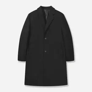 [본](신세계 사우스시티)25년 F/W 이태리 FORTEX원단 블랙 루즈핏 싱글 2버튼 체스터 코트