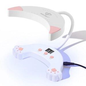 모델원 UV LED 네일 램프, 젤 네일용 구세넥 라이트, 폴리쉬용 48W 타이머 3개와 LCD 디스플레이, 여성용 빠른 경화 선물용 램프