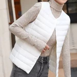 오리털 덕다운 경량 패딩 조끼 여성 어린이 가을 겨울