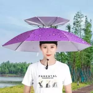 2단 핸즈프리 고급형 모자우산낚시통풍양우산 WEDDC8B