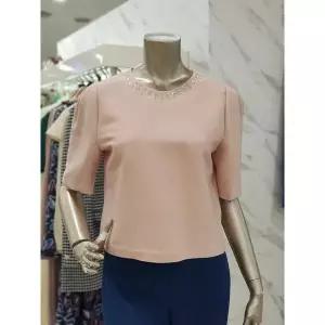 [미니멈] 세이브존01 비딩 라운드넥 블라우스 MYAAWB2420 (S33043675)