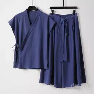 개량 생활 한복 저고리 상의 반팔 세트 두루마기