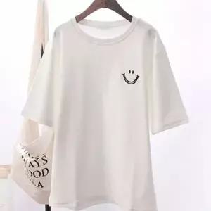 기본 여성 반팔티 라운드티 여자 롱 반팔 티셔츠