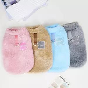 마이티펫 강아지 양털 무지 후리스 조끼