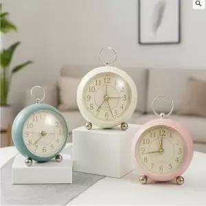 무소음 알람시계 자명종 학생 선물 빈티지 탁상시계