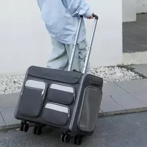 강아지 캐리어 고양이 편리한 켄넬 반려견 휠 이동