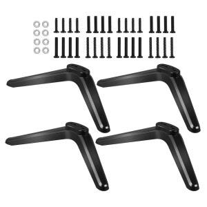 설치 액세서리가 있는 TV 스탠드 2쌍, 32/40/49/50/55 텔레비전용 유니버설 TV 다리, 플라스틱 TV 다리 테이블 교체 부품 배치