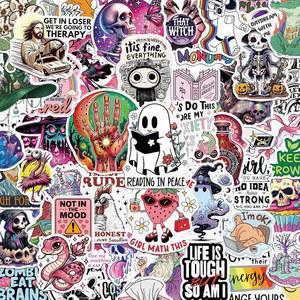 270+ PCS 재미있는 홀로그램 스티커, 노트북, 물병, 휴대폰, 킨들, 저널, 스크랩북, 범퍼, 스케이트보드, 수하물용 방수 비닐 비꼬는 밈 반복 액세서리 없음