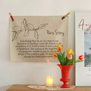 린넨 커튼 빈티지 레트로 인테리어 패브릭포스터 (KYR-WC84628)