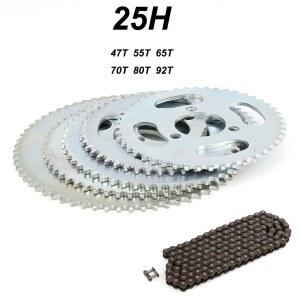 25H 47T 55T 70T 54MM 먼지 47CC 29 스프로킷 ATV 바이크 후면 모토 80T 92T 포켓 49CC 미니 65T 쿼드