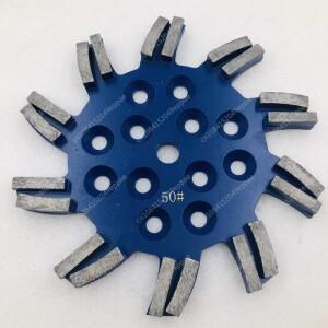 10인치 250mm 팬 타입 콘크리트 바닥 연삭기 다이아몬드 플레이트 디스크 휠